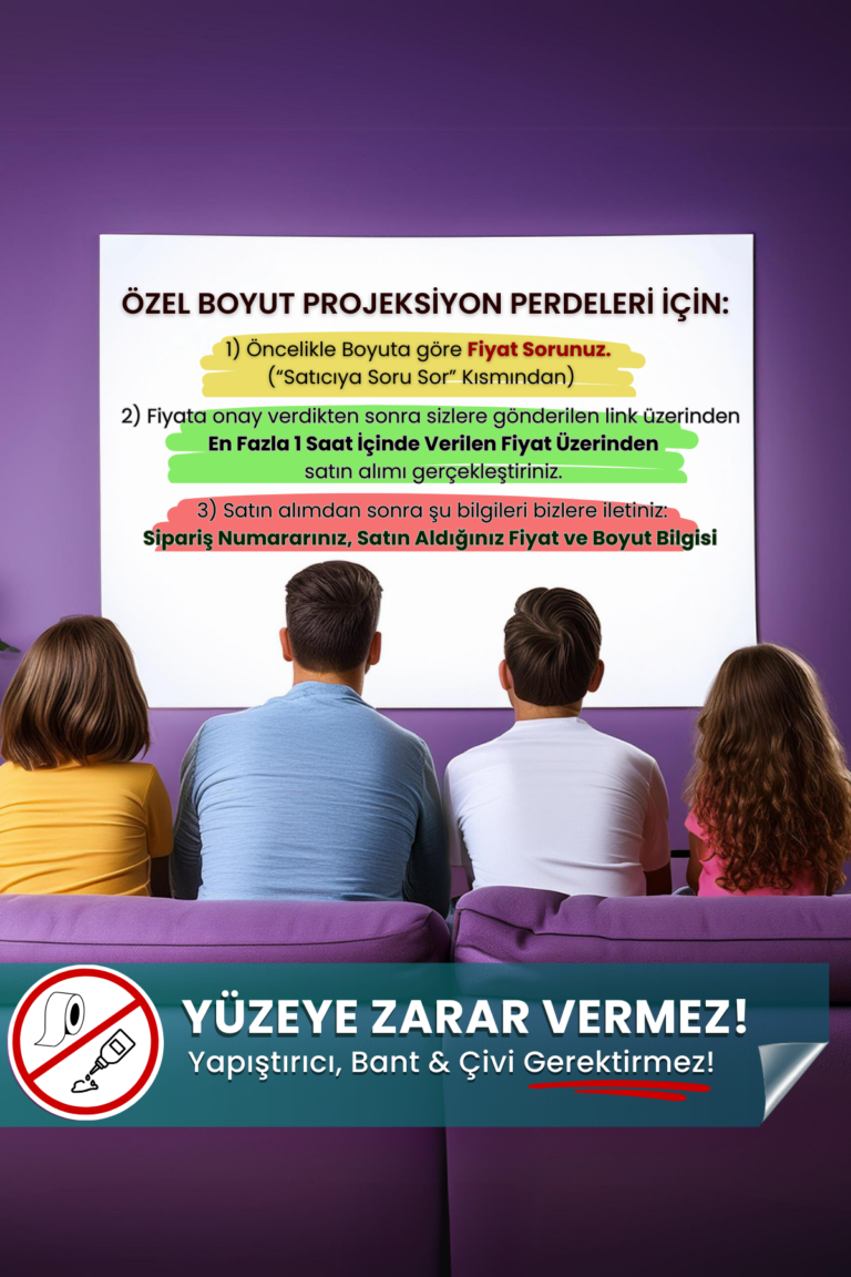 Özel Boyut Siparişleri İçin Projeksiyon Perdesi yapışkansız statik akıllı kağıt