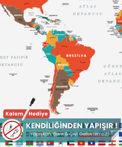 Başkentli ve Bayraklı Dünya Haritası