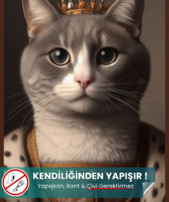 Lady Smoke Kedi Poster yapışkansız statik akıllı kağıt
