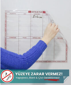 Haftalık Program Planlayıcı yapışkansız statik akıllı kağıt
