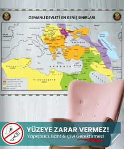 Osmanlı Haritası yapışkansız statik akıllı kağıt