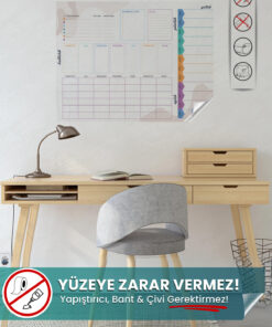 Renkli Haftalık Planlayıcı yapışkansız statik akıllı kağıt