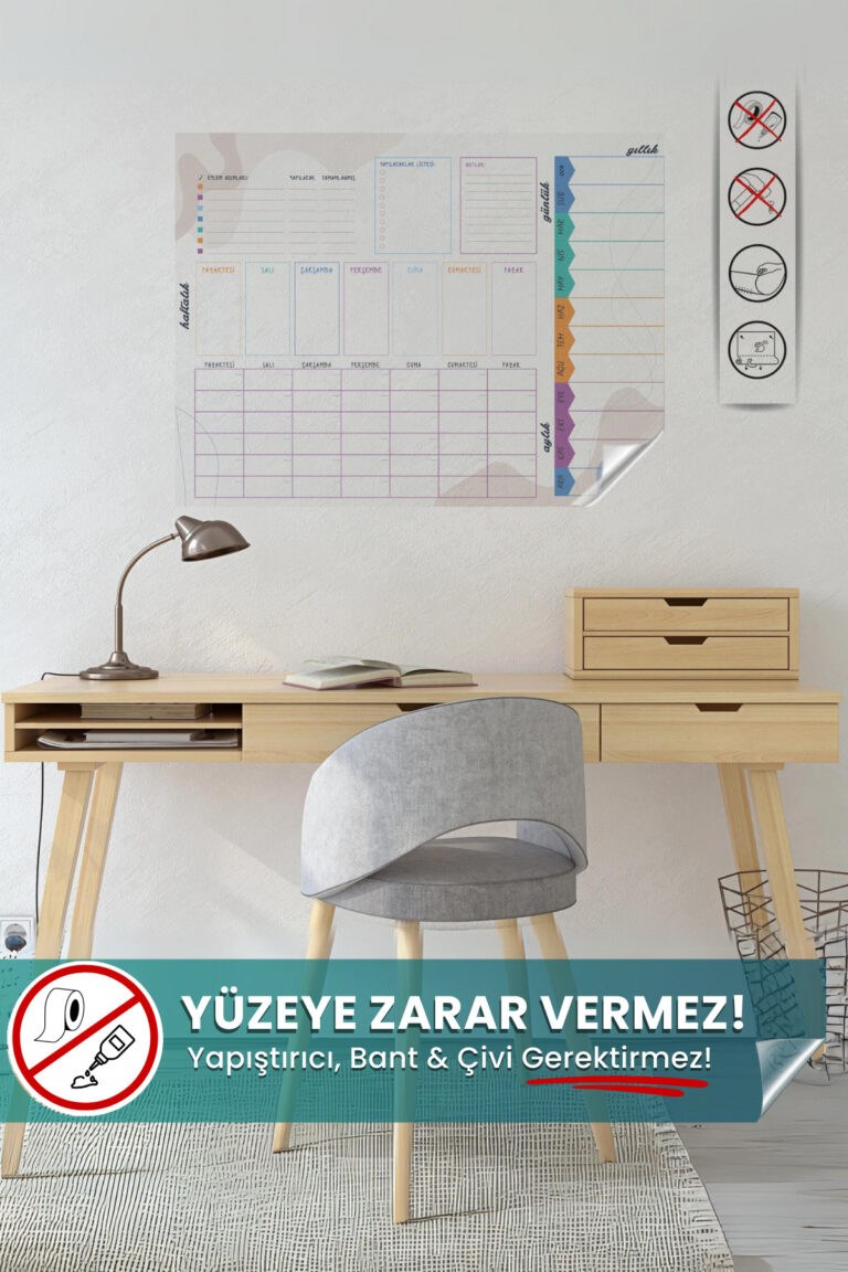 Renkli Haftalık Planlayıcı yapışkansız statik akıllı kağıt