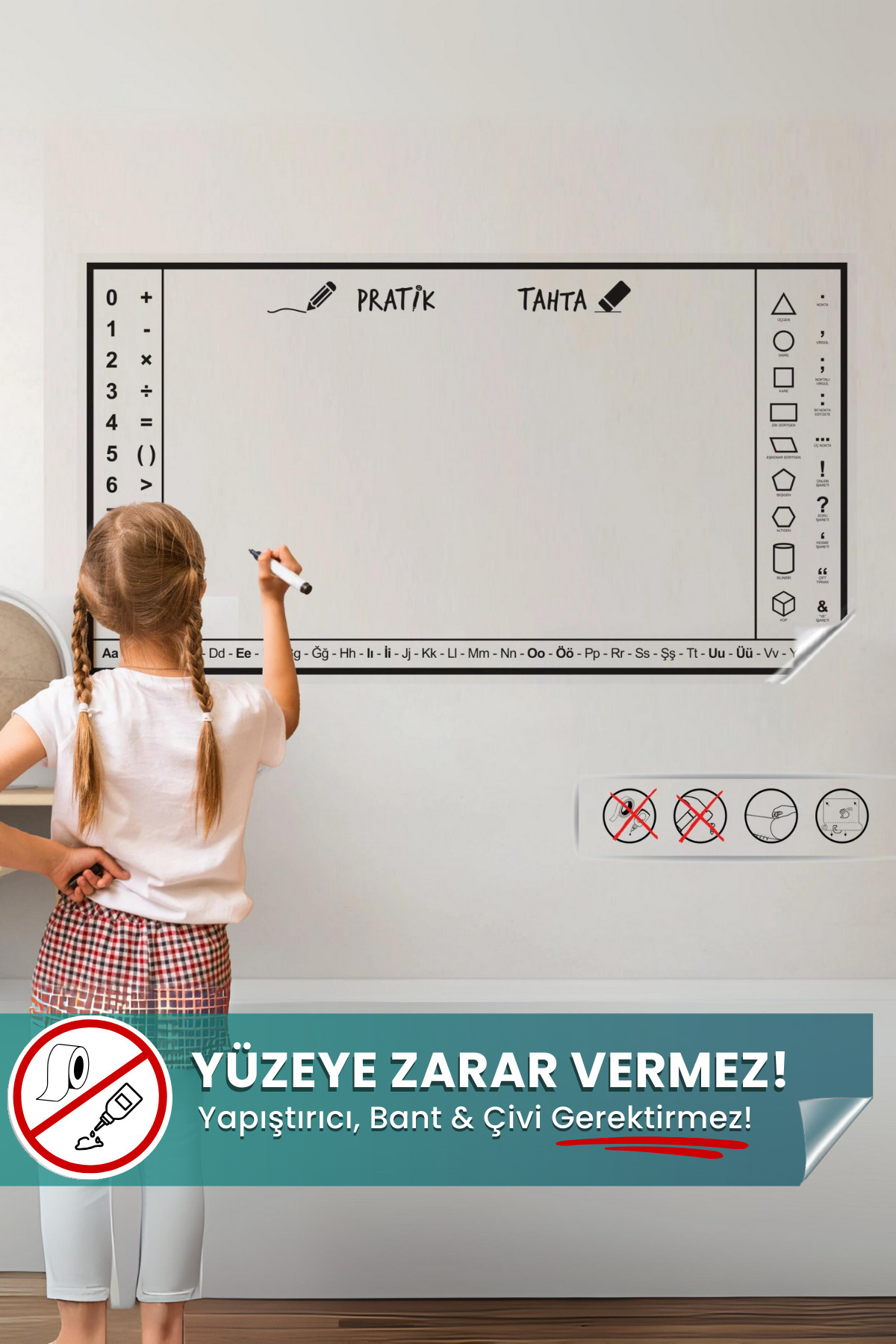 Şeffaf Statik Yazı Tahtası yapışkansız statik akıllı kağıt