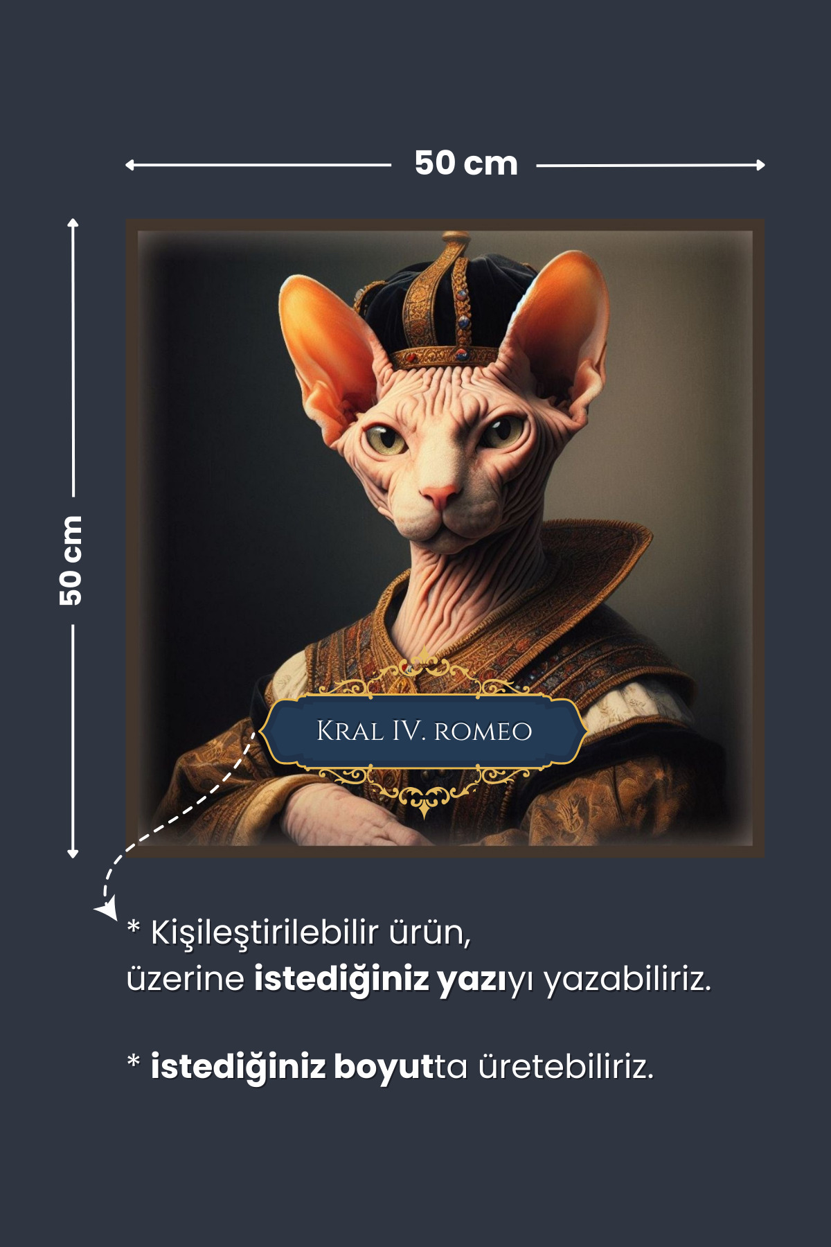Sfenks Kedisi Posteri – Akıllı Kağıt Premium Poster (50x50 cm) - Görsel 5