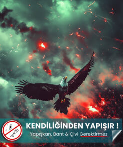 Alevlerin Kartalı Premium Baskı Poster yapışkansız statik akıllı kağıt