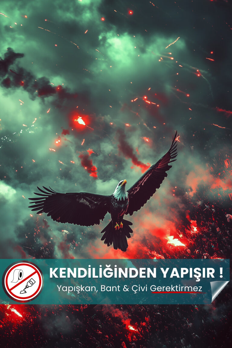Alevlerin Kartalı Premium Baskı Poster yapışkansız statik akıllı kağıt