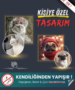 Kraliyet Ailesi Üyesi Kedi Posteri yapışkansız statik akıllı kağıt