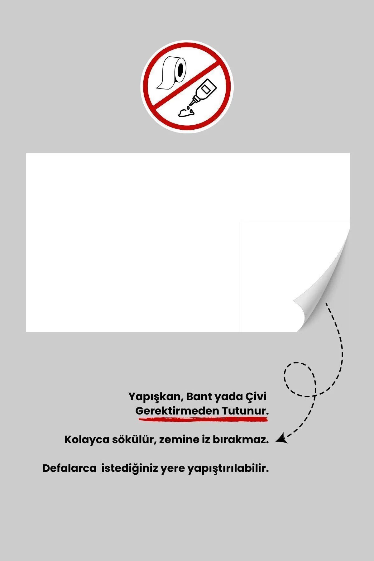 100x150 Cm Projeksiyon Perdesi - Duvar Ev Sineması ve Sunum Perdesi - Görsel 4