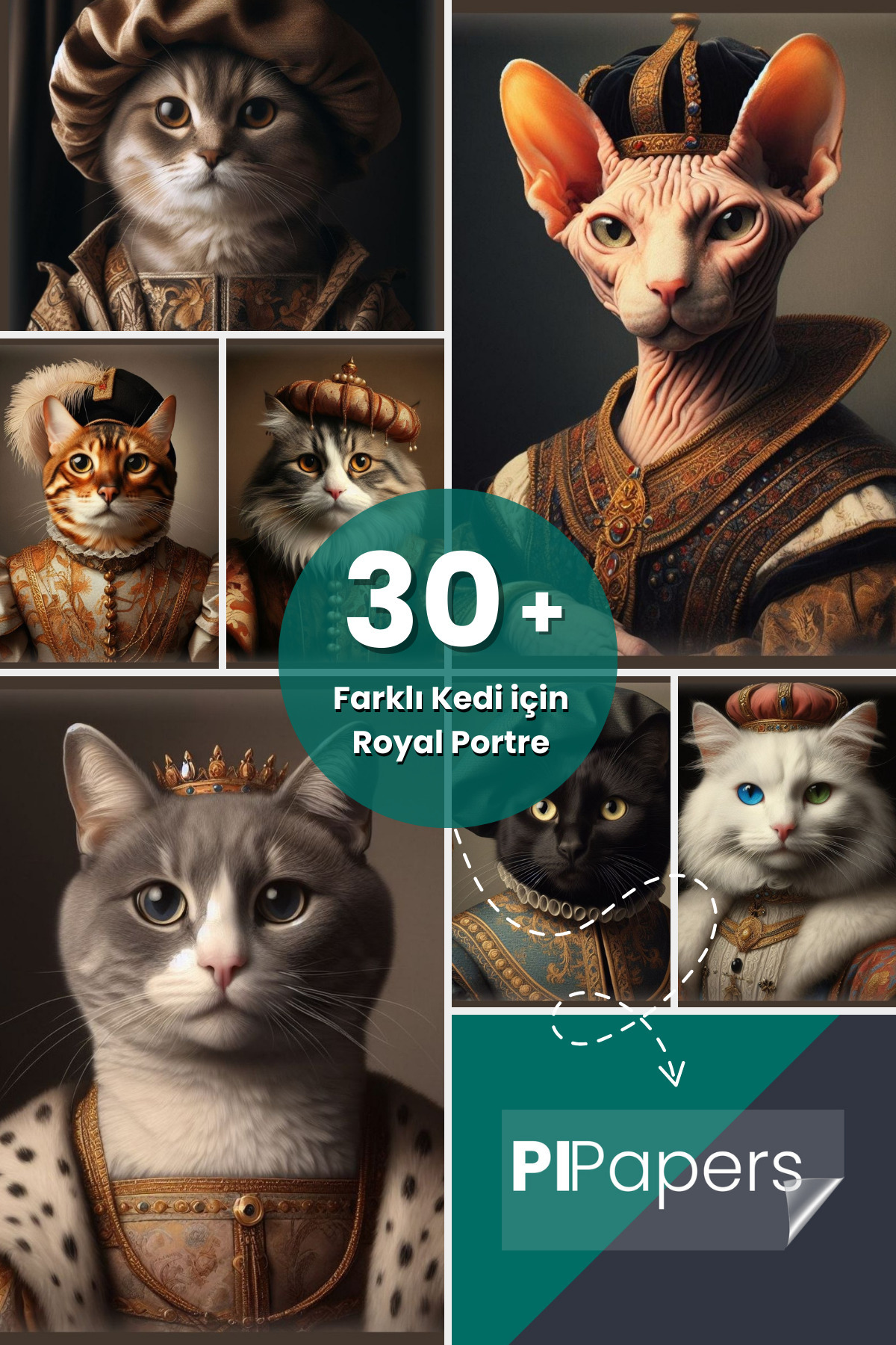 Soylu Kara Kedi Poster - Premium Baskı, Statik Akıllı Kağıt (Yapay Zeka Tasarımı) - Görsel 6