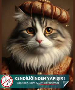 Soylu Tüylü Kedi Poster | Premium Baskı | Statik Akıllı Kağıt (Yapay Zeka Tasarım)
