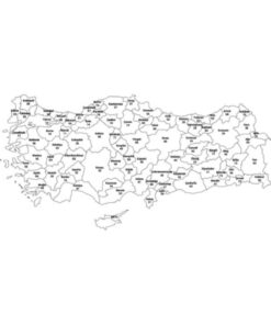 Türkiye İl Haritası – Kendiliğinden Tutunan Statik Akıllı Kağıt (150 x 87 cm)