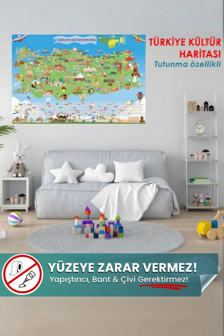 Türkiye Kültür Haritası - Yapışkansız Kendiliğinden Tutunan Statik, İnovatif Akıllı Kağıt