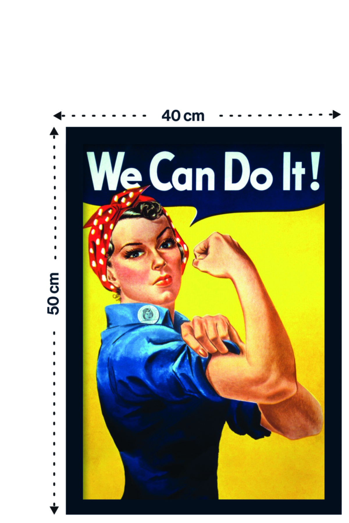 We Can Do It! Yapışkansız Statik Tutunan İnovatif Sihirli Akıllı Kağıt Poster 40x50 Cm - Görsel 4
