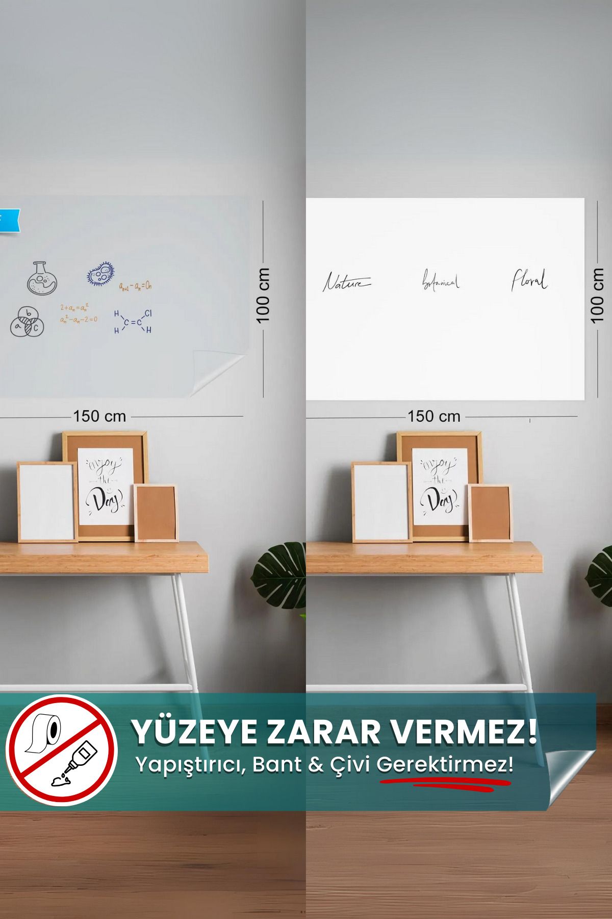 Akıllı Kağıt 100x150 cm Beyaz yapışkansız statik akıllı kağıt
