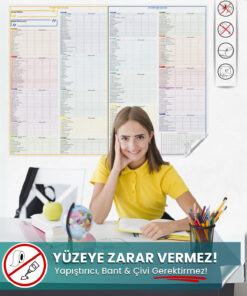 YKS Konuları ve Analiz Tablosu yapışkansız statik akıllı kağıt