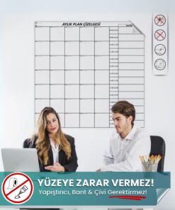 Tarihsiz Aylık Plan Çizelgesi yapışkansız statik akıllı kağıt