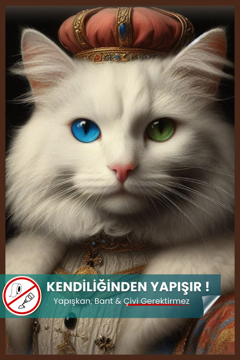 Van Kedisi Poster yapışkansız statik akıllı kağıt