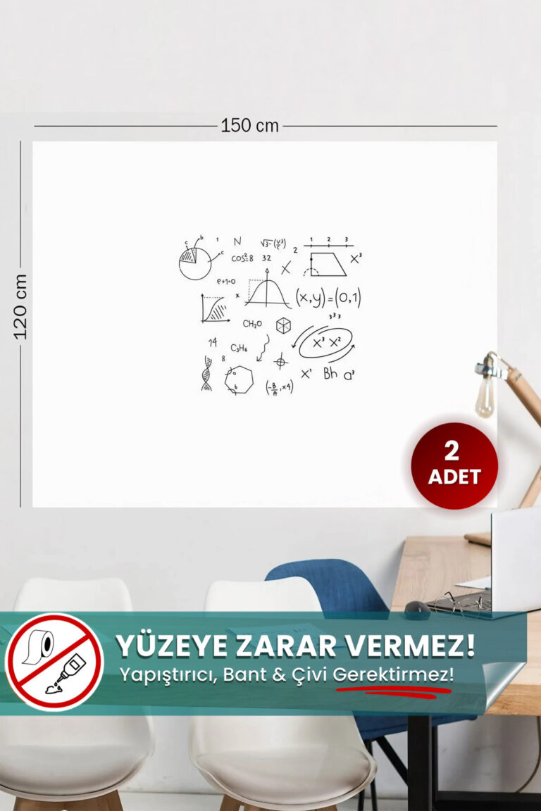 Akıllı Kağıt 120x150 cm Beyaz yapışkansız statik akıllı kağıt