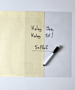 Şeffaf Not Kağıdı 2'li A4 Yaz Sil Seti (Kalem Hediyeli)