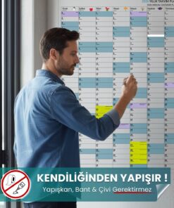 Yıllık Şeffaf Planlayıcı yapışkansız statik akıllı kağıt