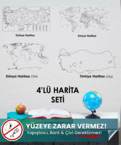 Harita Seti yapışkansız statik akıllı kağıt