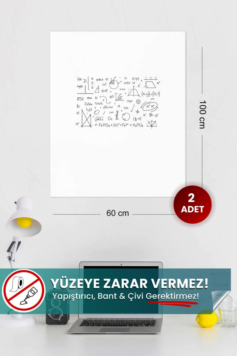 Akıllı Kağıt 60x100 cm Beyaz 2'li yapışkansız statik akıllı kağıt