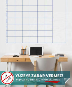 Ortaokul İçin Haftalık Ders Planlayıcı yapışkansız statik akıllı kağıt
