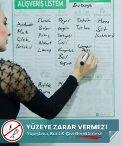 Alışveriş Listesi yapışkansız statik akıllı kağıt
