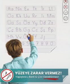 Anetil İlk Okuma Yazma Eğitimi Harfli Elakin yapışkansız statik akıllı kağıt