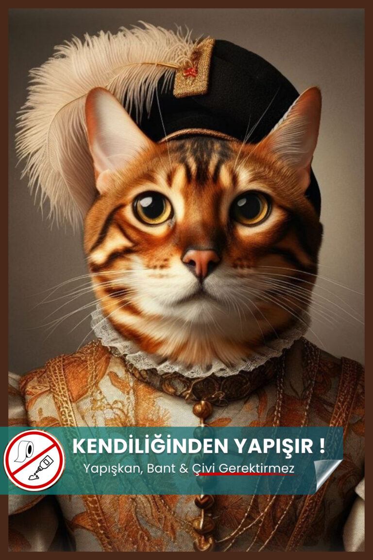 Bengal Kedisi Posteri – Yapışkansız Tutunan Akıllı Kağıt, Premium Baskı (Yapay Zeka Tasarım)