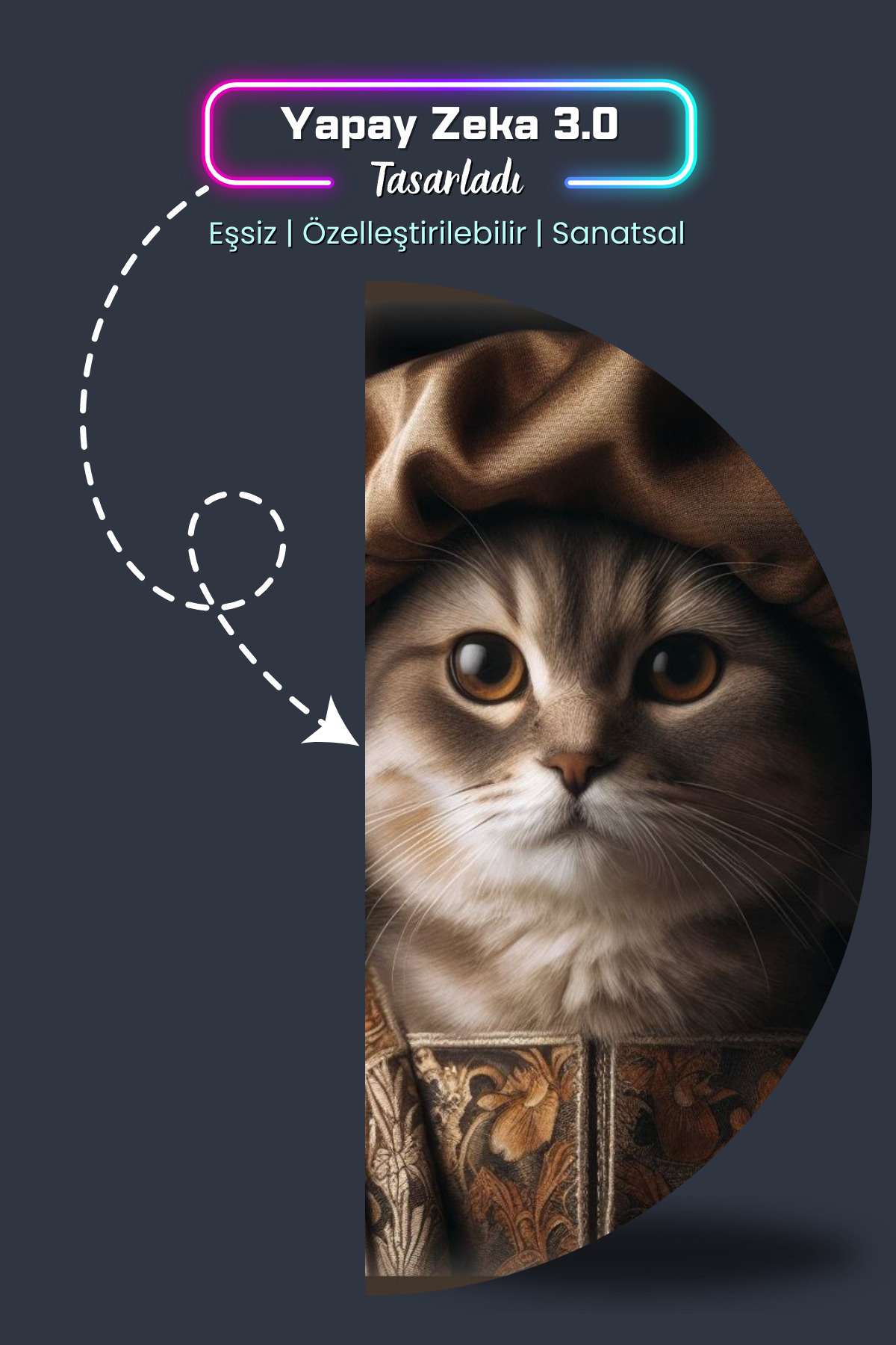 British Kedi Poster | Yapışkansız Premium Baskı Statik Poster | British Shorthair | Yapay Zeka Tasarım - Görsel 4