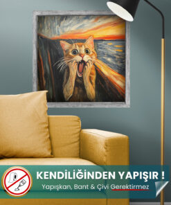 Edvard Munch Çığlık Posteri yapışkansız statik akıllı kağıt