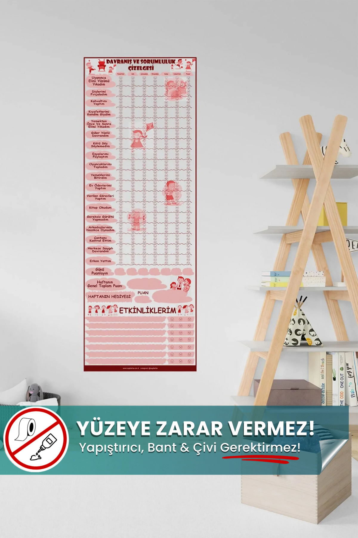 Davranış 36x100 cm yapışkansız statik akıllı kağıt