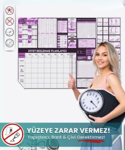 Evbuya Diyet 100x120 cm yapışkansız statik akıllı kağıt