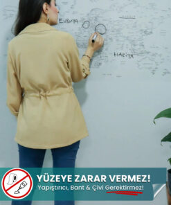 Dünya Haritası yapışkansız statik akıllı kağıt