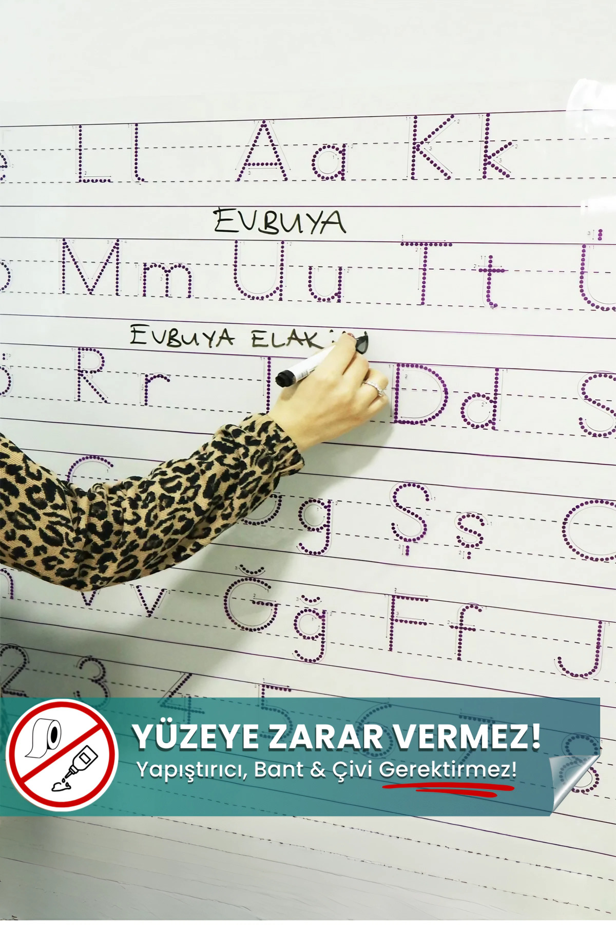 Harfli Elakin Kendiliğinden Tutunan Statik Yapışkansız Sihirli yapışkansız statik akıllı kağıt