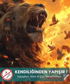 Gücün ve Zaferin İhtişamı Aslan Posteri | Akıllı Kağıt Poster