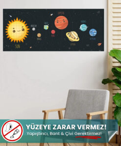 Güneş Sistemi Gezegenler Yapışkansız Akıllı Kağıt yapışkansız statik akıllı kağıt