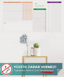 Evbuya Şeffaf Statik Akıllı Kağıt Günlük Planlayıcı yapışkansız statik akıllı kağıt
