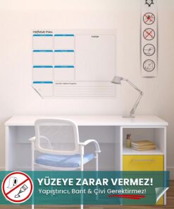 Evbuya Haftalık Planlayıcı yapışkansız statik akıllı kağıt