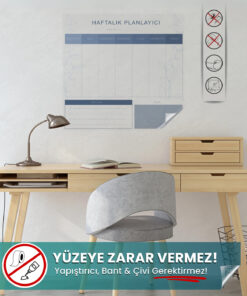 Haftalık Planlayıcı | Statik Akıllı Kağıt, Yapışkansız Pano