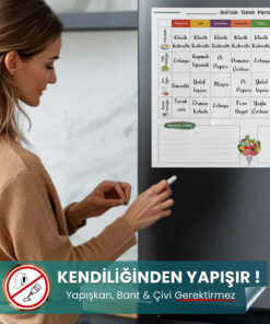 Haftalık Yemek Menüsü Planlayıcı yapışkansız statik akıllı kağıt