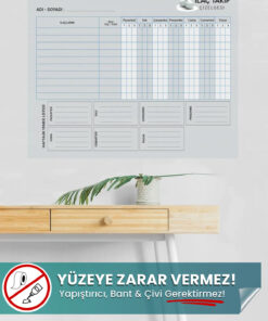 Şeffaf İlaç Takip ve Yemek Listesi Planlayıcı yapışkansız statik akıllı kağıt