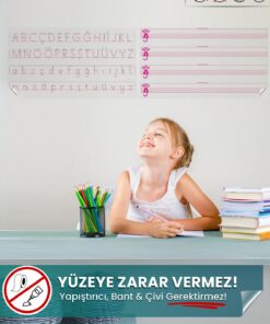 Harfli Elakin Kılavuz Çizgili Akıllı Kağıt Yazı yapışkansız statik akıllı kağıt