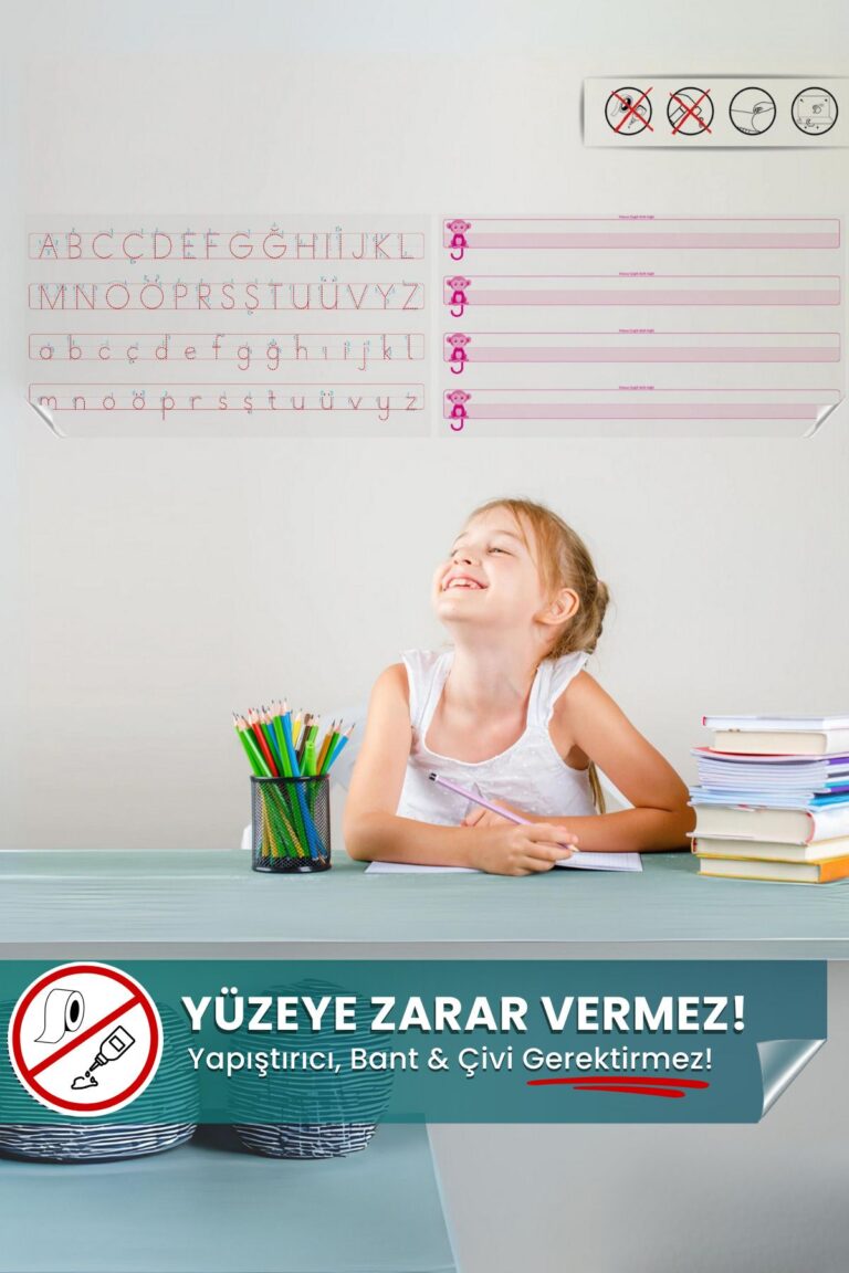 Harfli Elakin Kılavuz Çizgili Akıllı Kağıt Yazı yapışkansız statik akıllı kağıt