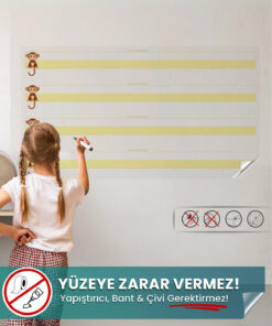 Kılavuz Çizgili Sihirli Akıllı Kağıt Yazı Tahtası yapışkansız statik akıllı kağıt