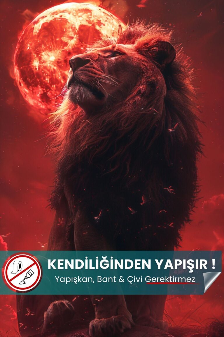 Aslan Şampiyonluk Posteri yapışkansız statik akıllı kağıt
