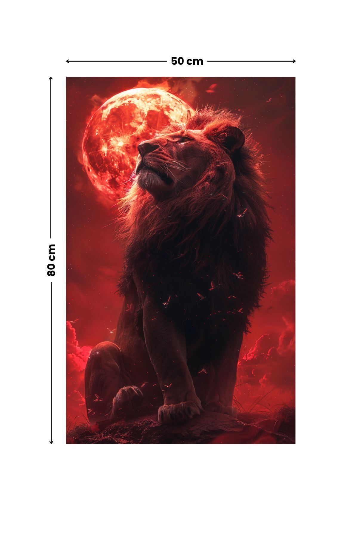 Aslan Şampiyonluk Posteri – Akıllı Kağıt Statik Yapışkanlı Taraftar Posteri (50x80 cm) - Görsel 4