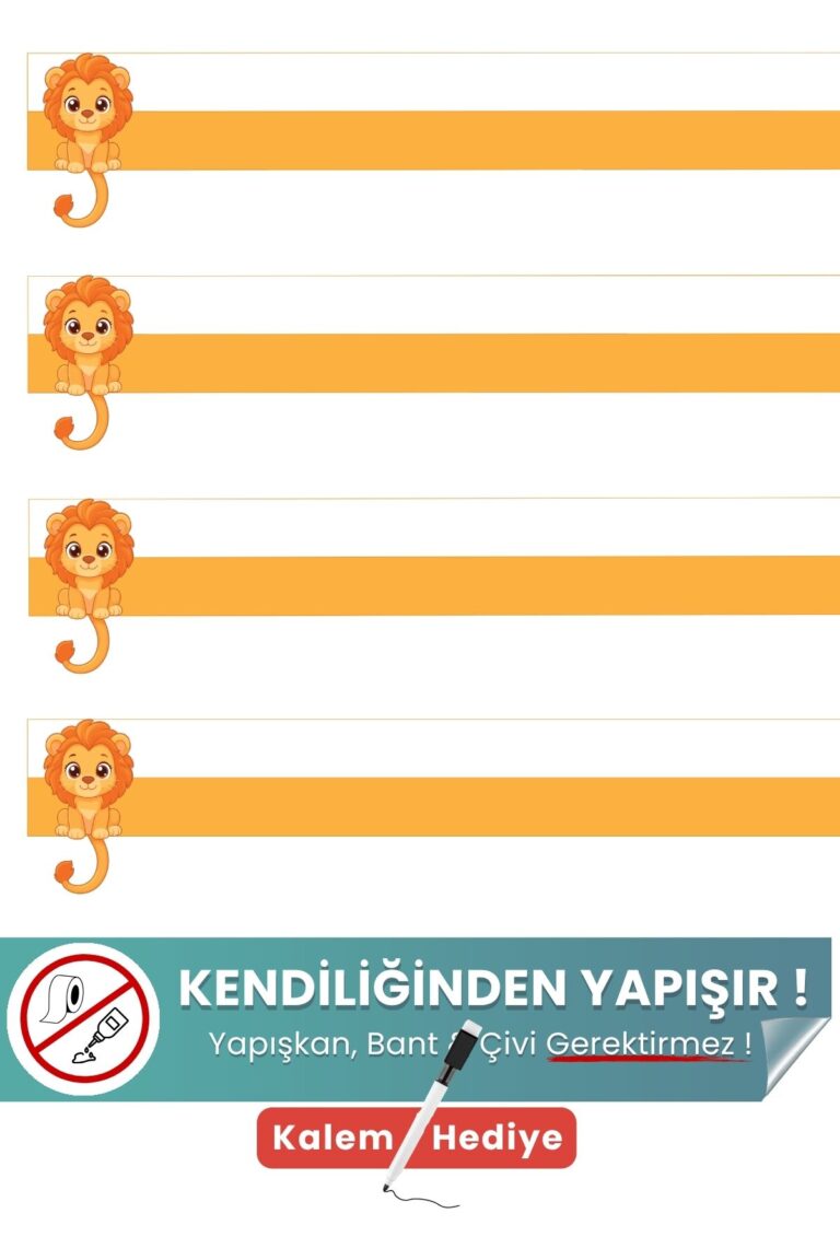 Aslanlı Kılavuz Çizgili Statik Kağıt - 56 x 100 cm